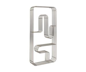 AYTM Estante de pared rectangular Curva Plata