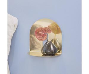 AYTM Farol Uno, jarrón, gris humo, Ø 14 cm, altura 11 cm, vidrio