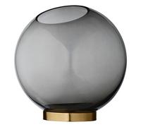 AYTM Florero Globe. grande negro-latón