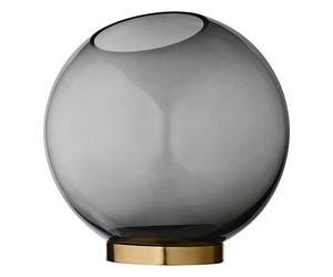 AYTM Florero Globe. grande negro-latón
