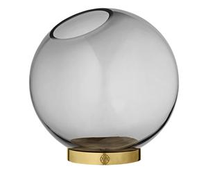 AYTM Florero Globe. mediano negro-latón