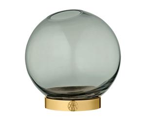 AYTM Florero Globe. pequeño verde-latón