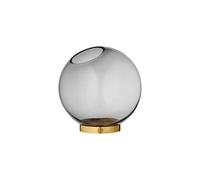 AYTM - Globe Jarrón w/Stand Ø10xH10 Black/Gold-