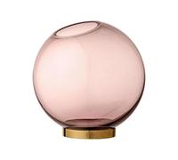 AYTM - Globe Jarrón w/Stand Ø21xH21 Rose/Gold