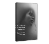 AYTREDF Lienzo decorativo con texto en inglés "People Who Are Silent Have Been Hurt Philosophy of Life" (30 x 45 cm)