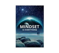 AYTREDF Mindset Is Everything - Póster de lienzo con cita motivacional, decoración de dormitorio, paisaje, oficina, habitación, regalo, 60 x 90 cm