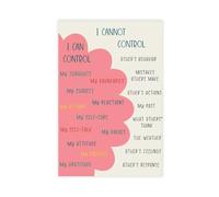 AYTREDF Póster con texto en inglés «Things I Can Control», salud mental, terapia, esquina tranquila, póster de lienzo para decoración de dormitorio, paisaje, oficina, habitación, regalo, 20 x 30 cm