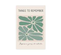AYTREDF Póster con texto en inglés «Things to Remember» para la salud mental, afirmaciones positivas, terapia, oficina, decoración de dormitorio, decoración de habitación, regalo, 40 x 60 cm