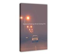 AYTREDF Póster de lienzo con citas inspiradoras de Situations Will Teach You The Real Meaning of Life. Lienzo decorativo para decoración de sala de estar, dormitorio, 40 x 60 cm