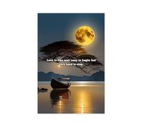 AYTREDF Póster de lienzo con citas inspiradoras Love Is Like War Easy to Begin But Very Hard to Stop para decoración de pared, pinturas para sala de estar, dormitorio, 20 x 30 cm