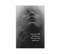 AYTREDF Póster de lienzo con citas inspiradoras See Who Really Cares About You, decoración de dormitorio, paisaje, oficina, habitación, regalo, 40 x 60 cm