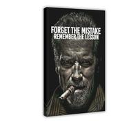 AYTREDF Póster de lienzo con citas motivacionales "Forget the Errake" y recuerda la lección, decoración de dormitorio, paisaje, oficina, habitación, regalo, 20 x 30 cm