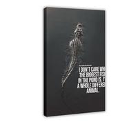 AYTREDF Póster de lienzo con citas motivacionales Millionaire Process I Don't Care Who's The Biggest Fish in The Pond para decoración de dormitorio, oficina, habitación, regalo, 40 x 60 cm