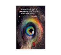 AYTREDF Póster de lienzo con citas motivacionales "You Are ONE Shift of Perspective Away from A Whole New Reality", decoración de dormitorio, paisaje, oficina, habitación, regalo, 40 x 60 cm