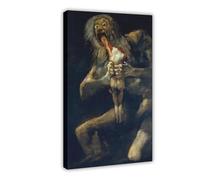 AYTREDF Póster de Saturno devorando a su hijo de Francisco Goya en lienzo, decoración de dormitorio, paisaje, oficina, habitación, regalo, 40 x 60 cm