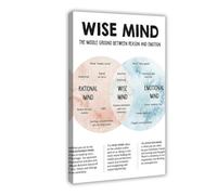 AYTREDF Póster de Wise Mind, terapia DBT, oficina de terapia, habilidades de afrontamiento, distorsión cognitiva, lienzo de psicología social, decoración de dormitorio, 30 x 45 cm