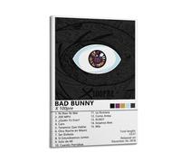 AYUBQ Póster de Bad Bunny para dormitorio, arte de pared, álbum de música, arte, portada de álbum artístico, póster de 50 x 75 cm, estilo marco