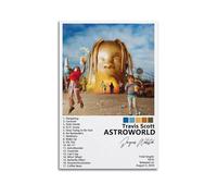 AYUBQ Travis Scott - Póster de portada de álbum para dormitorio, arte de pared, álbum de música, álbum artístico, 20 x 30 cm, estilo sin marco