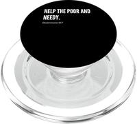 Ayuda a los pobres y necesitados versículos de la Biblia Cita Declaración PopSockets PopGrip para MagSafe