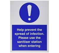 Ayuda a prevenir la propagación de la infección. Por favor, utiliza la estación de desinfectante al entrar