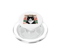 Ayuda a Salvar el Medio Ambiente: Come plástico: un Lindo Meme de Gato PopSockets PopGrip para MagSafe