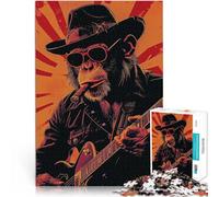 Ayuda al Cerebro a ejercitar Juguetes adictivos para Cultivar la Paciencia. Noche de Blues del señor Monkey Rompecabezas de 1000 Piezas para Adultos 38x52cm Una Obra de Arte
