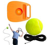 Ayuda de ejercicio para práctica de tenis, pelota de rebote multifuncional con cuerda, herramienta portátil de entrenamiento de tenis para principiantes, ejercicio deportivo, uso en interiores y