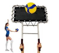 Ayuda de entrenamiento de bloqueo de voleibol, bloqueador de simulación de marco de acero resistente para práctica, deflector en T para defensa de picos