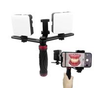 Ayuda de fotografía dental - Luz de llenado de cámara de teléfono móvil con ángulo ajustable de 360°, kit de iluminación LED de estudio, brillo ajustable para uso profesional