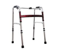 Ayuda de movilidad de aluminio ligero, andador geriátrico plegable con bolsa de transporte, marco para caminar, altura ajustable, reposabrazos de bastón de cuatro patas para adultos mayores,