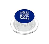 Ayuda Divertida atrapada en un Barco Vacaciones Familiares Crucero Viaje PopSockets PopGrip para MagSafe