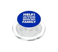 Ayuda Divertida atrapada en un Barco Vacaciones Familiares Crucero Viaje PopSockets PopGrip para MagSafe