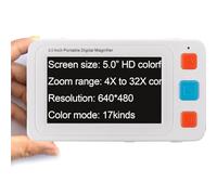 Ayuda electrónica de lectura con pantalla LCD con zoom y brillo ajustable para personas con discapacidad visual y ancianos