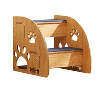 Ayuda interior para mascotas - rampa para peldaños para perros en el interior de la solución de escalada para mascotas | Escaleras de madera para perros sin deslizar soporte estable, peldaños seguros