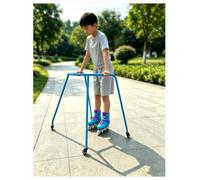 Ayuda para Aprender a Patinar, Marco Desmontable con Ruedas 360° | Apoyo para el equilibrio; Fácil de guardar; Alturas fijas de 73/85 cm; Azul y rosa