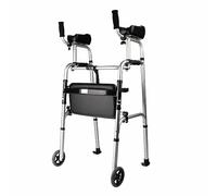 Ayuda Para Caminar, Andador Plegable De Ayuda De Pie Portátil, Reposabrazos Extraíble, Con Asiento, Para Ancianos, Personas Con Movilidad Reducida (B)