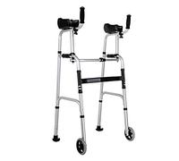 Ayuda para caminar Andadores estándar plegables de aluminio para personas mayores con reposabrazos, ayuda para la movilidad para caminar Entrenador de extremidades inferiores para discapacitados,a (A