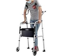 Ayuda para Caminar Andadores Plegables con Ruedas, Ayuda para la Movilidad para Personas Mayores, Peso Ligero, Altura Ajustable, Soporte para Adultos, Andador Recto, Soporte para Brazo, anda