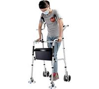 Ayuda para Caminar Andadores Plegables con Ruedas, Ayuda para la Movilidad para Personas Mayores, Peso Ligero, Altura Ajustable, Soporte para Adultos, Andador Recto, Soporte para Brazo, anda