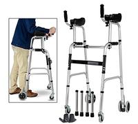 Ayuda para caminar Antebrazo Caminante Reposabrazos, Ayudas para caminar verticales, Ayudas para caminar de pie, Ligero, Plegable compacto, Marco de ajuste completo Personas mayores