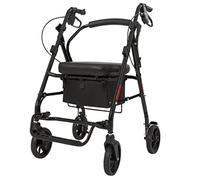 Ayuda para caminar de movilidad plegable para personas mayores Andador vertical con respaldo, reposabrazos y asiento Carga máxima 330 lb