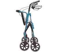 Ayuda para caminar Instrumentos médicos Andador ligero de 4 ruedas con cesta de almacenamiento de asiento, andador plegable con freno para personas mayores