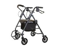 Ayuda para caminar multifuncional Rollator de 4 ruedas, Frenos de maneta, plegable, ligero, con asiento, Andador paraancianos,resistente, E,84-95 * 68 * 65cm