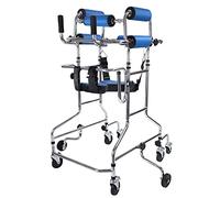 Ayuda para caminar para discapacitados, estructura de pie para entrenamiento y rehabilitación de miembros inferiores, plegable para adultos, 5 niveles de ancho + 10 niveles de altura ajustable (A) (A)