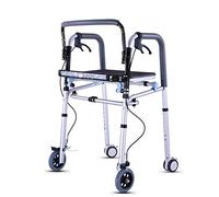 Ayuda para caminar plegable Ayuda de movilidad ajustable y liviana para personas mayores que caminan con las piernas Soporte plegable de altura ajustable de aluminio con freno El doble de comodidad
