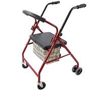 Ayuda para caminar que lleva la bolsa de compras Andador para caminar, andador asistido con cojín de cuatro ruedas