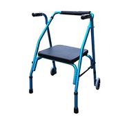 Ayuda para caminar Rodillo de aluminio con ruedas y asientos Rodillo plegable de asistencia móvil ajustable en altura apto para adultos compacto