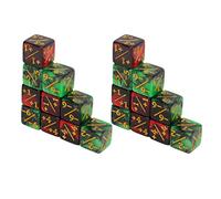 Ayuda para el Aprendizaje de matemáticas, 20 Piezas, Dados de 2 Colores de 16mm para enseñanza