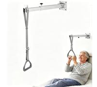 Ayuda para levantarse para personas mayores, barra trapezoidal, horca para cama, cama elevadora, montaje en pared, con mango triangular, altura ajustable (hasta 90 kg)