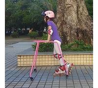 Ayuda para patinadores principiantes - Entrenador ligero de 4 ruedas con equipo de protección para niños que aprenden a patinar